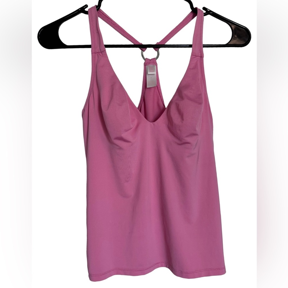JLO Lingerie By Jennifer Lopez Pink V-Neck Racerback Tank Size Medium